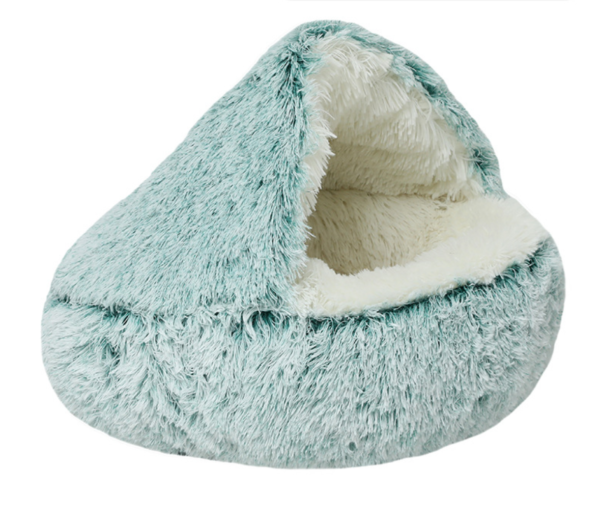 Pet Dog Cat Bed Round Plush Cat Warm Bed House Soft Long Plush Bed For Small Dogs For Cats Nest 2 In 1 Cat Bed - Image 12