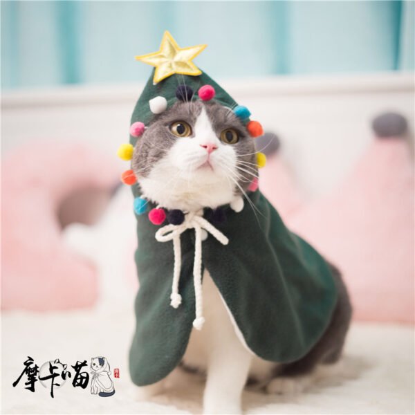 Dogs Pet Cats Small Cape Disguise Christmas Tree Cape Cats And Dogs Holiday Clothes - Image 3