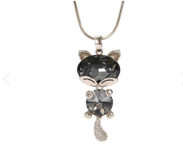 Dangle crystal sweet cats fashion neckalce pendant