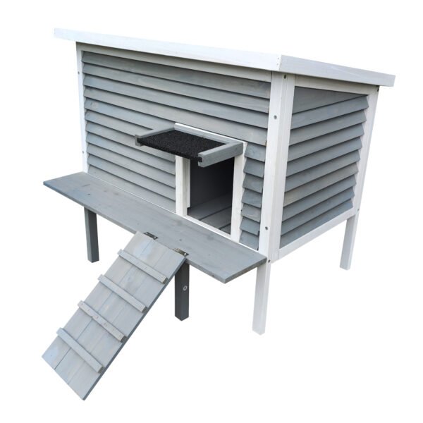 Outdoor Breathable Cat House for Outside Cats,Cat Shelter for Feral Cats with Escape Door,Porch Deck - Image 5