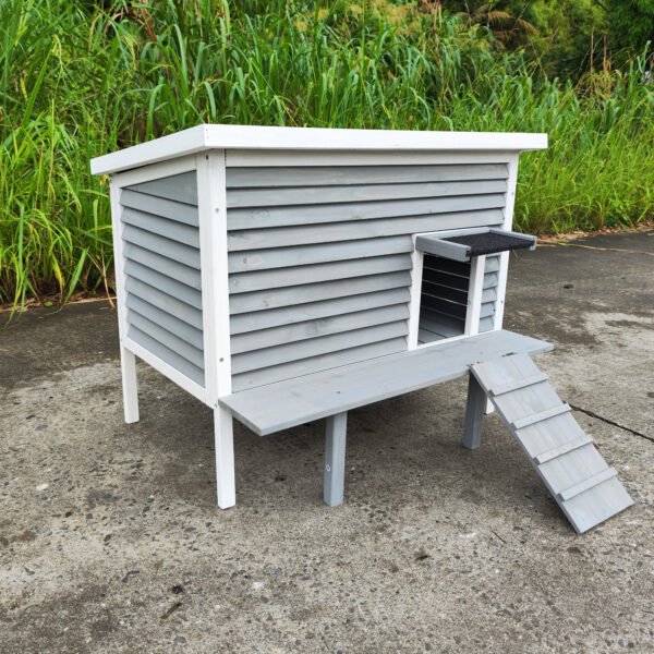 Outdoor Breathable Cat House for Outside Cats,Cat Shelter for Feral Cats with Escape Door,Porch Deck - Image 7