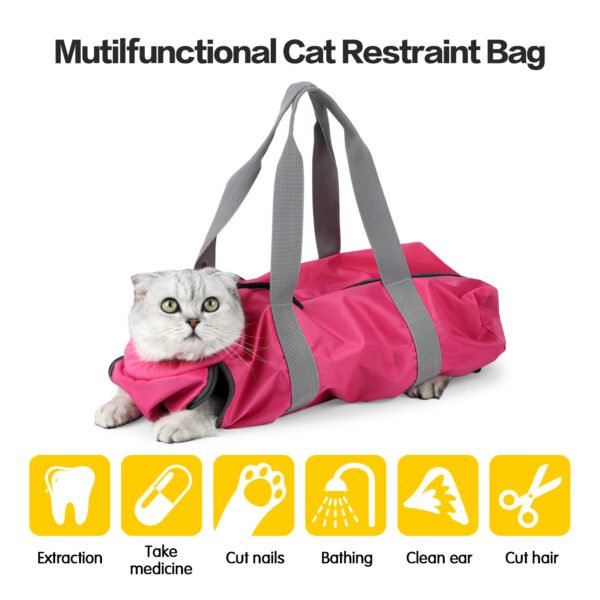 Cats Go Out To Trim Their Nails With Medicine Cat Bag Double-Layer Lined Multi-Purpose Cat Bag Anti-Scratch Anti-Bite Pet Bag - Image 8