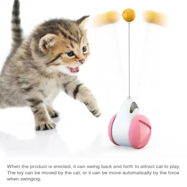 Pet cat Toys  Feather Ball toys animal automatic Tease the cat stick Balancecar Cats play by themselves Pets - Image 2