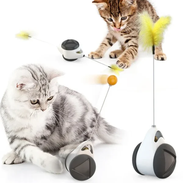 Pet cat Toys  Feather Ball toys animal automatic Tease the cat stick Balancecar Cats play by themselves Pets - Image 7