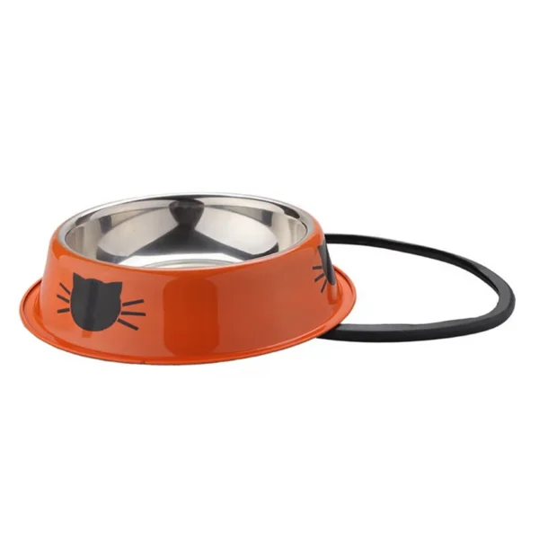 Pet Product Dog Cat Food Bowls Stainless Steel Anti-skid Dogs Cats Water Bowl Pets Drinking Feeding Bowls Tools Pet Supplies - Image 2