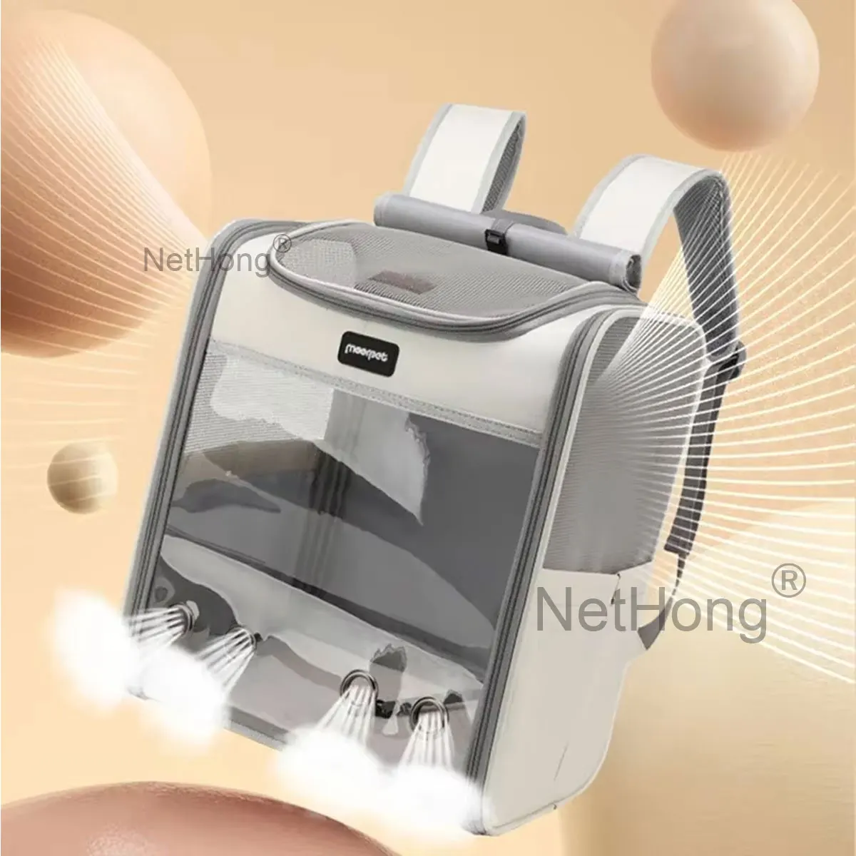 Breathable Pet Cat Carrier Backpack Foldable Pet Carrier Transport Travel Bag Expandable Large Capacity Creative for Cats Dogs