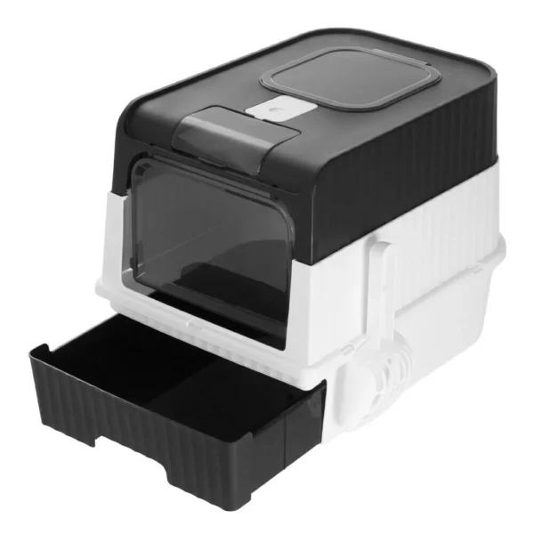 Extra Large Enclosed Drawer Type  Cat Litter Box, Removable Automatic Self-Cleaning Anti-Splashing Square Pet Toilet - Image 7