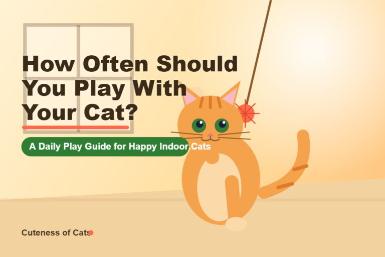 Cover image for a guide on how often to play with your cat